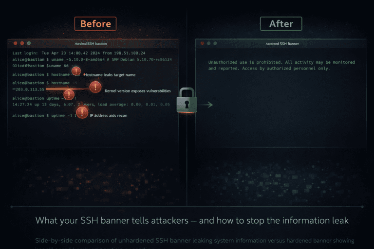 Hardening SSH Banners on Internet-Facing Bastion Hosts