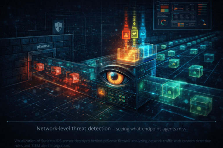 Deploying Suricata IDS Behind pfSense: Network Intrusion Detection for Self-Hosted Infrastructure