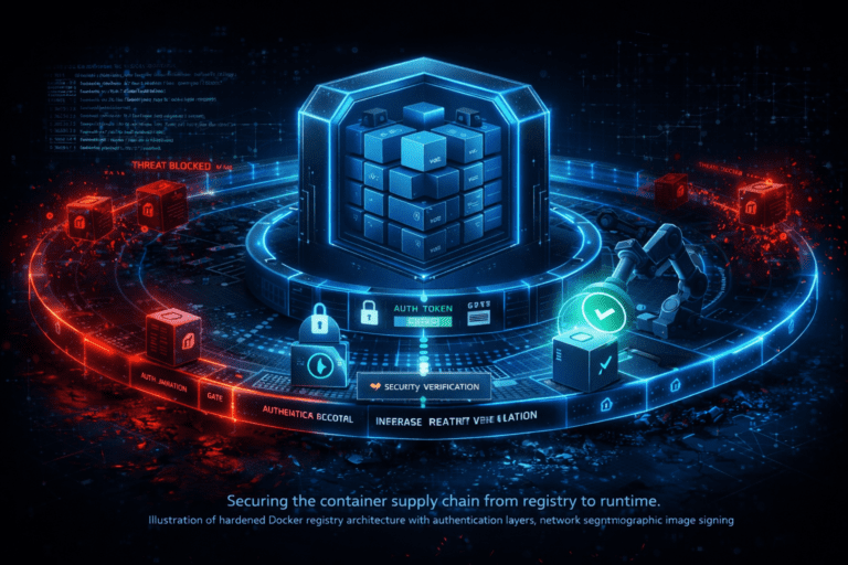 Self-Hosted Docker Registry Hardening: Authentication, Network Segmentation, and Image Signing